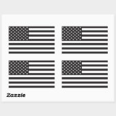 Red Team Black & White American Flag Sticker (Blatt)