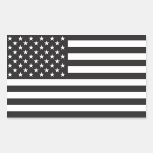 Red Team Black & White American Flag Sticker (Vorderseite)