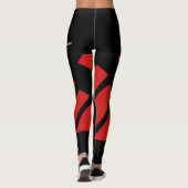 Red Team/Club Leggings mit Fake Shorts (Rückseite)