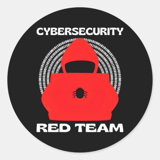 Red Team Cybersecurity Hacking Ethical Hacker Cybe Runder Aufkleber (Vorderseite)