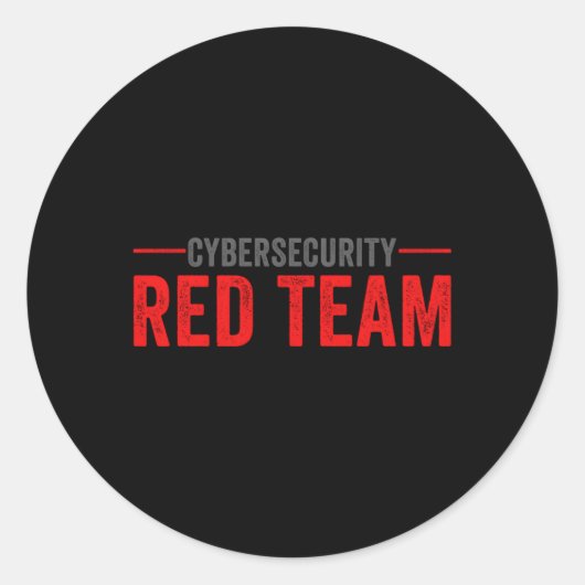 Red Team Cybersecurity IT Security Experte Runder Aufkleber (Vorderseite)