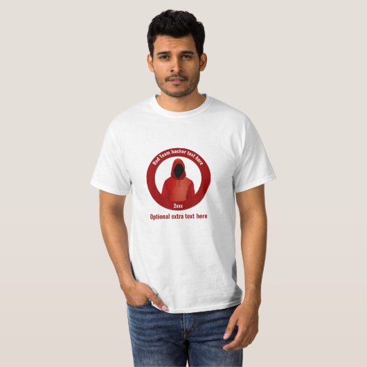 Red Team mit Ihrem Slogan - InfoSec/Pen Testing T-Shirt (Vorne ganz)