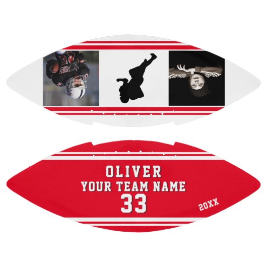 Red Team Name Player Number 2 Photo Football (Paneele)