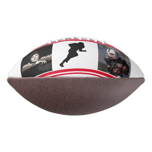 Red Team Name Player Number 2 Photo Football (Gedreht 90)