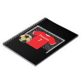 Red Team Personalisiert Soccer Shirt Notizblock (Linke Seite)