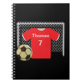 Red Team Personalisiert Soccer Shirt Notizblock (Vorderseite)