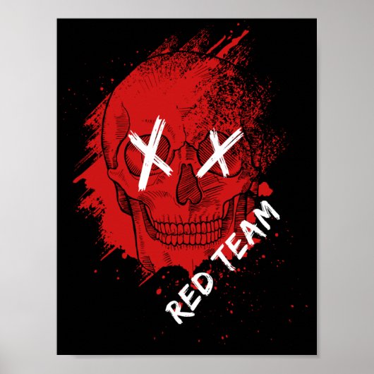 Red Team Skull Poster (Vorne)