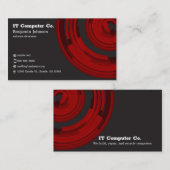 Red Tech auf Dunkelgrau Visitenkarte (Vorne/Hinten)