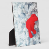 Red Teddy Bär in Christmas Tree Fotoplatte (Seite)