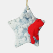 Red Teddy Bär in Christmas Tree Keramikornament (Rechts)