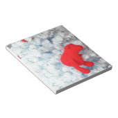 Red Teddy Bär in Christmas Tree Notizblock (angewinkelt)