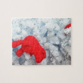 Red Teddy Bär in Christmas Tree Puzzle (Horizontal)