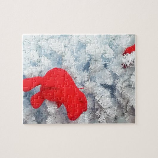 Red Teddy Bär in Christmas Tree Puzzle (Horizontal)