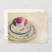 Red Tee Cup Post Card Postkarte (Vorne/Hinten)