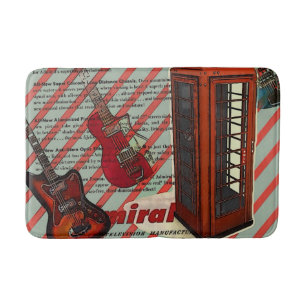 Red Telefone Band Rock'n'Roll Electric Guitar Badematte