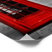 Red Telefone Big Ben London Landscape Poster (Ecke)
