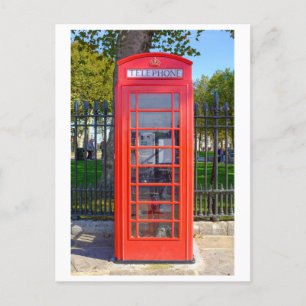 Red Telefone Box, Greenwich London UK Postcard Postkarte