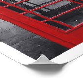 Red Telephone Box London Black White Photography Poster (Ecke)