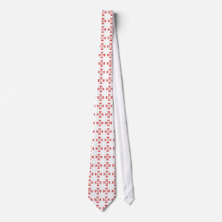 Red Templar Cross pattern Krawatte