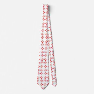 Red Templar Cross pattern Krawatte