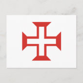 Red Templar Cross Postkarte (Vorderseite)