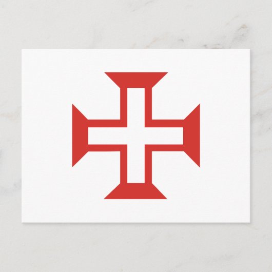 Red Templar Cross Postkarte (Vorderseite)