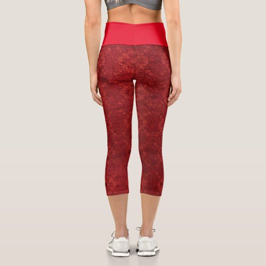 Red Template Capri Leggings (Rückseite)