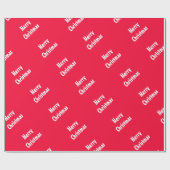 Red Template Frohe Weihnachts Text Vintag Elegant Geschenkpapier (Flach)