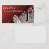Red Template mit White Quarz Kristallen Visitenkarte (Vorne/Hinten)