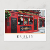 Red Temple Bar pub in Dublin, Irland Postkarte (Vorderseite)
