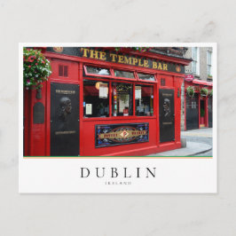 Red Temple Bar pub in Dublin, Irland Postkarte