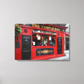 Red Temple Bar pub in Dublin Leinwand (Vorderseite)