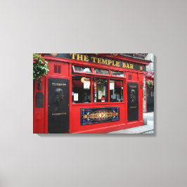 Red Temple Bar pub in Dublin Leinwand