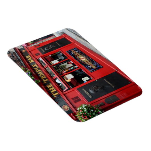 Red Temple Bar pub in Dublin Magnet (Rechte Seite)