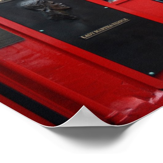 Red Temple Bar pub in Dublin Poster (Ecke)