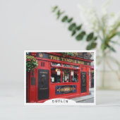 Red Temple Bar pub in Dublin Postkarte (Stehend Vorderseite)