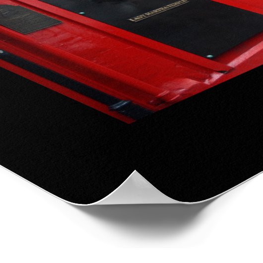 Red Temple Bar pub in Dublin Textposter Poster (Ecke)