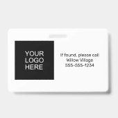 Red Temporary Visipass for Hospital Care Zuhause Ausweis (Rückseite)