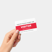 Red Temporary Visipass for Hospital Care Zuhause Ausweis (Handheld)