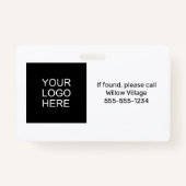 Red Temporary Visipass for Hospital Care Zuhause Ausweis (Rückseite)