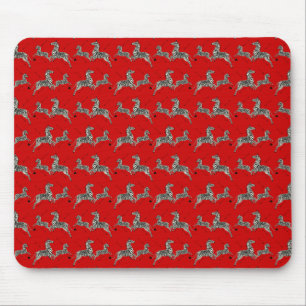 Red Tenenbaums Zebra Wallpaper Print Mousepad