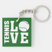 Red Tennis Liebe Schlüsselring (Rückseite)