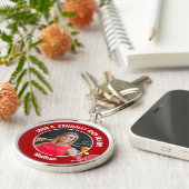 Red Tennis Player Photo High School Spirit Schlüsselanhänger (Seite)