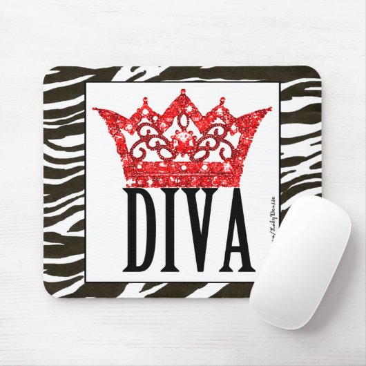 Red Tepet Diva Mousepad (Mit Mouse)