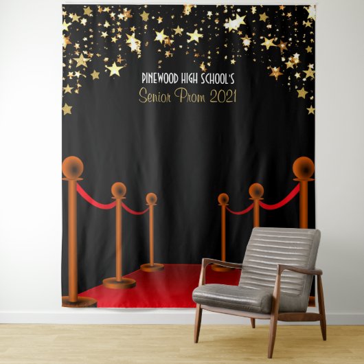Red Tepet Hollywood Prom Hintergrund Wandteppich (Beispiel)