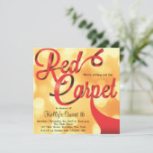 Red Tepet Hollywood Sweet 16 Birthday Einladung (Stehend Vorderseite)