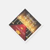 Red Tepet Hollywood Sweet 16 Personalisiert Napkin Serviette (Ecke)