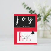 Red Teppich von Leah G - Saisongrüße Chic Postkarte (Stehend Vorderseite)