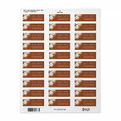 Red Terracotta Pampas Grass Floral Rücksendeadress (Vorne)