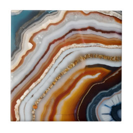 Red Terracotta White Black Blue Gold Agate Geode Fliese